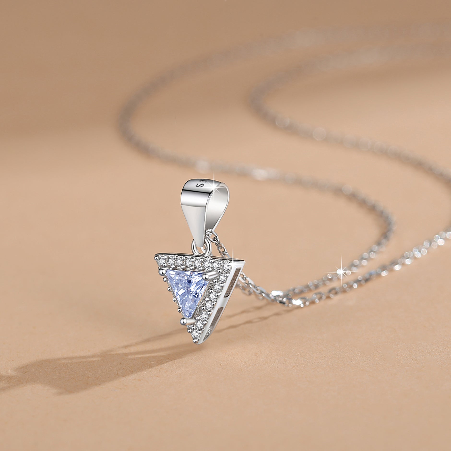 ■TATIANA■ Silver 925 Moissanite 1 Carat Necklace DN0002 17 1 Carat Moissanite 925 Sterling Silver Chain Necklace – the