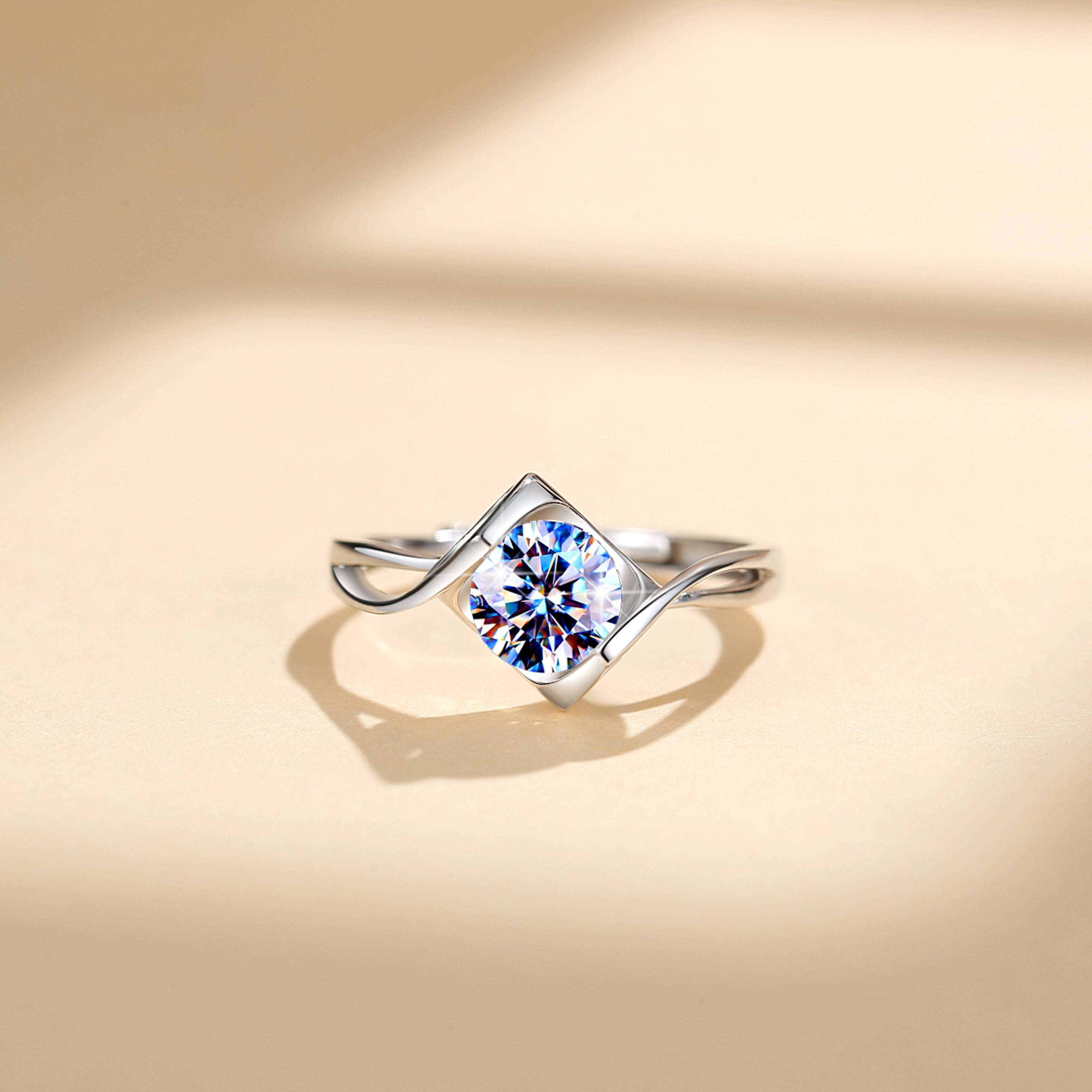 Handmade Sterling Silver Ring Heart Shape Moissanite Proposal Solitaire With Gift Wrapped Box For Her Woman Wife Girlfriend Present For Engagement Birthday Valentine Wedding Anniversary