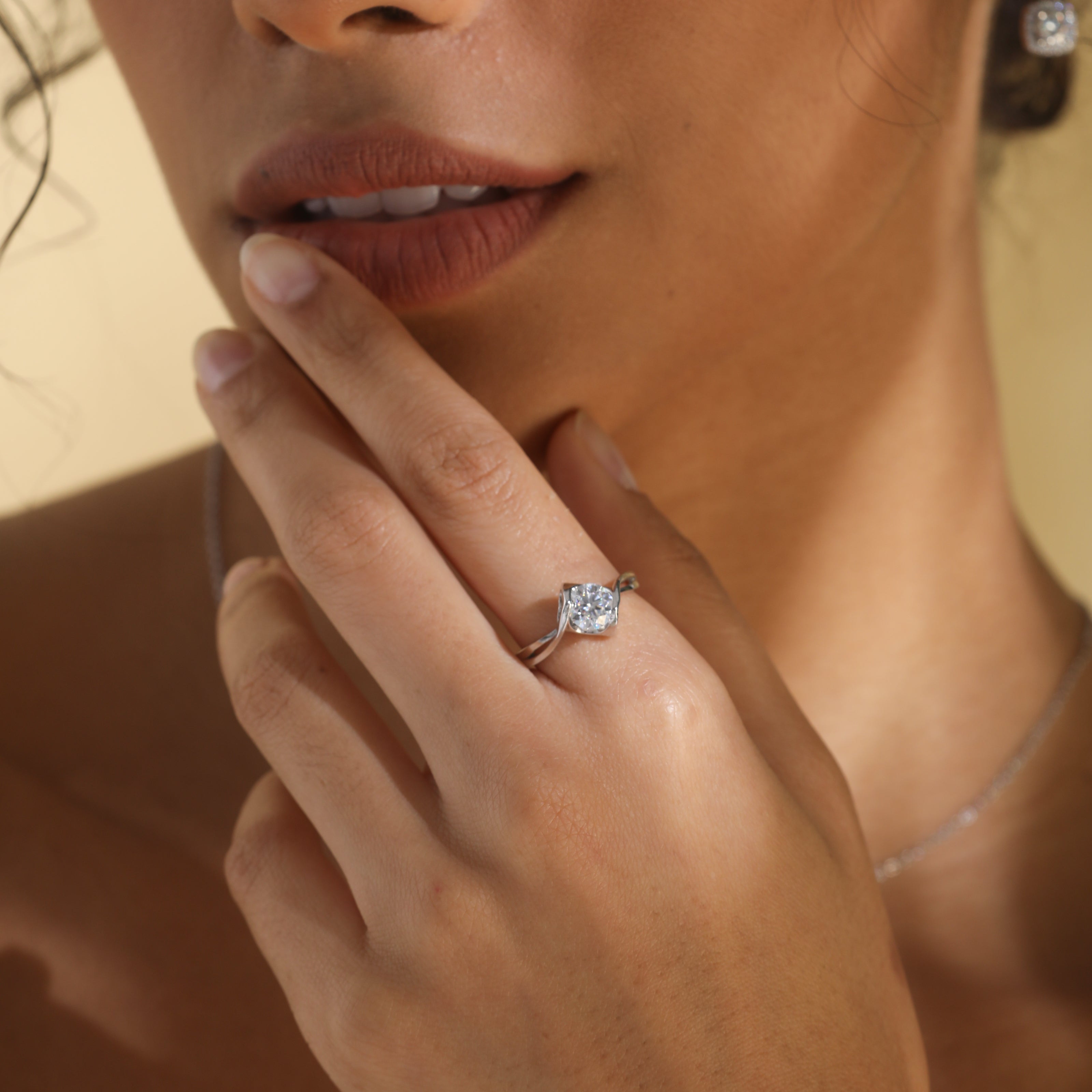 Handmade Sterling Silver Ring Heart Shape Moissanite Proposal Solitaire With Gift Wrapped Box For Her Woman Wife Girlfriend Present For Engagement Birthday Valentine Wedding Anniversary